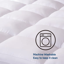 King Mattress Topper for Back Pain, Extra Thick Mattress Pad Cover, Plush Soft Pillowtop with Elastic Deep Pocket, Overfilled down Alternative Filling