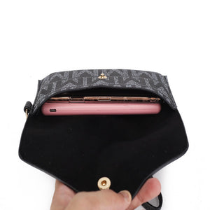 Vegan Leather Women'S Tote Bag, Small Tote Handbag, Pouch Purse & Wristlet Wallet Bag 4 Pcs Set by Mia K - White