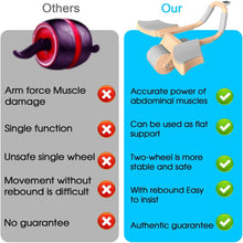 2023 New with Timer Ab Abdominal Exercise Roller Elbow Support, Abs Roller Wheel Core Exercise Equipment, Automatic Rebound Abdominal Wheel(Black)