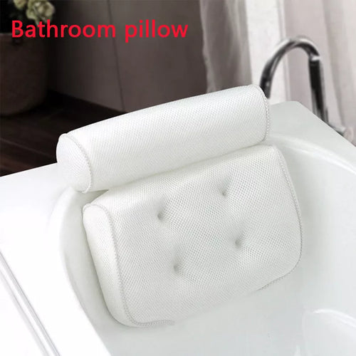 Waterproof SPA Soft Headrest Bathtub Pillow W/ Suction Cups