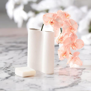 Luxe Infinity White Vase, 9” White Ceramic Vase, Modern Flower Vases for Decor, Ceramic Vases for Flowers, Decorative Vase for Flowers, Tall Vase, Modern Vase, Boho Vase, Unique White Flower Vase